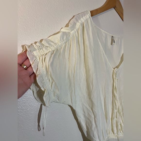 Intimately Free People — Cleo Draped Split Neck Short Sleeve Bodysuit - Picture 9 of 9